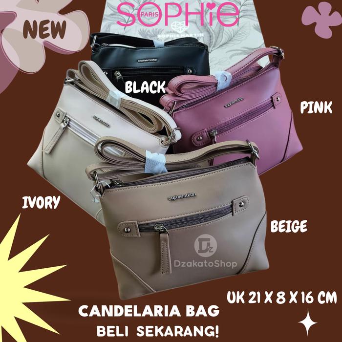 Tas Shopie Shoppee Martin Paris Terbaru  Kekinian Viral Promo Selempang cewek Candelaria Black Cream