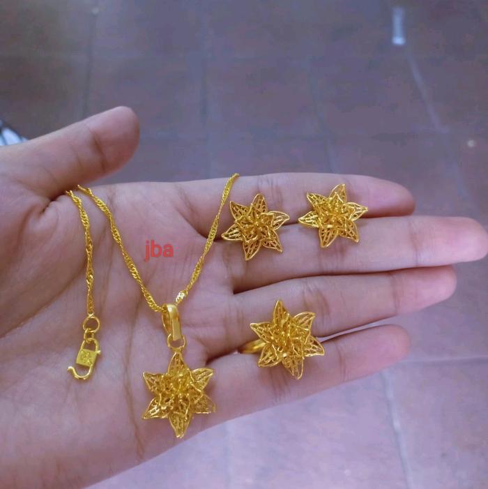 set perhiasan bali kalung xuping pelintir