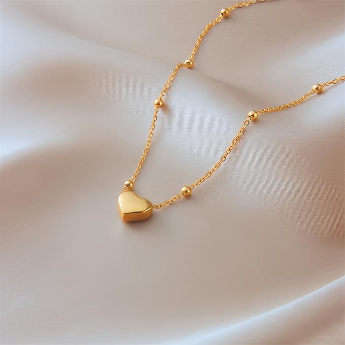 K299 Kalung Titanium Wanita Lapis Emas 18 KGP