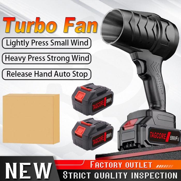 Mesin Blower Mini Portable Cordless Brushless Baterai 599VF Jet Fan Turbo Blower Angin