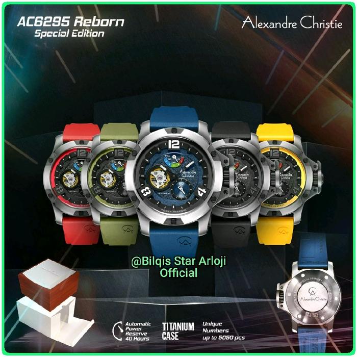 Alexandre Christie Automatic Ac 6295 MP Titanium Tali Karet FkM Original
