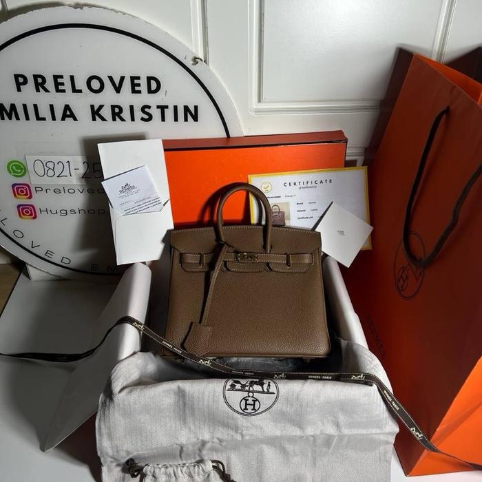 Preloved Birkin 25 alezan clemence GHW Authentic