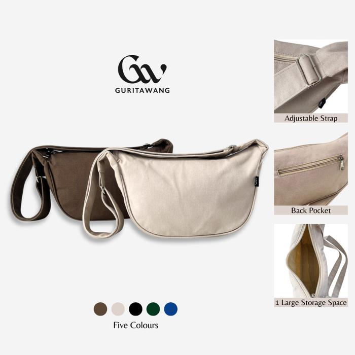 [GURITAWANG] Haiko Bag Tas Selempang & Bahu Kanvas Wanita Sling Bag Shoulder Bag