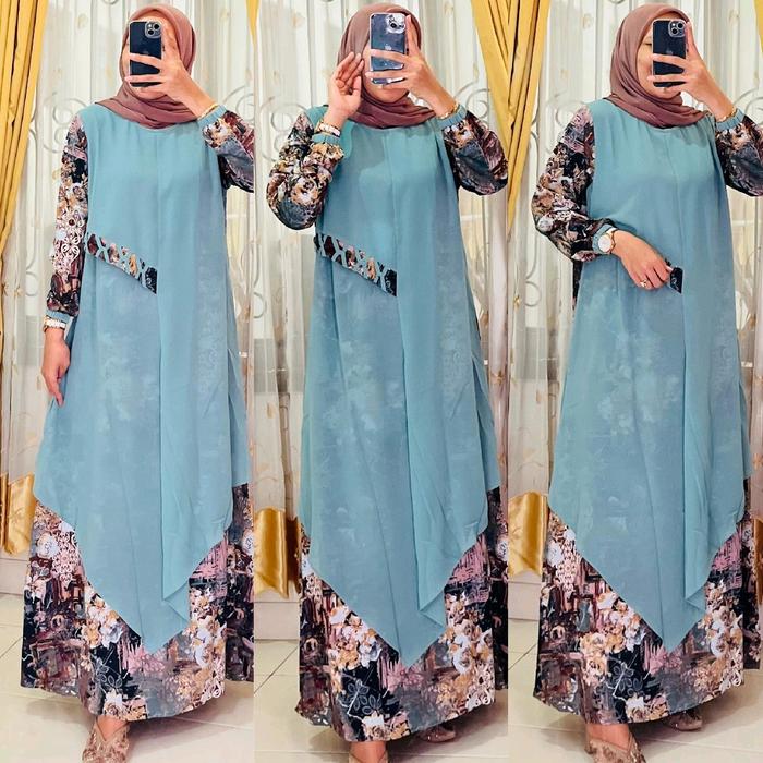NINOS DRESS BY NINOS/TOSCA/CERUTY BABYDOLL Gamis Wanita Lebaran Crinkle Dewasa Pesta Muslim Kondanga