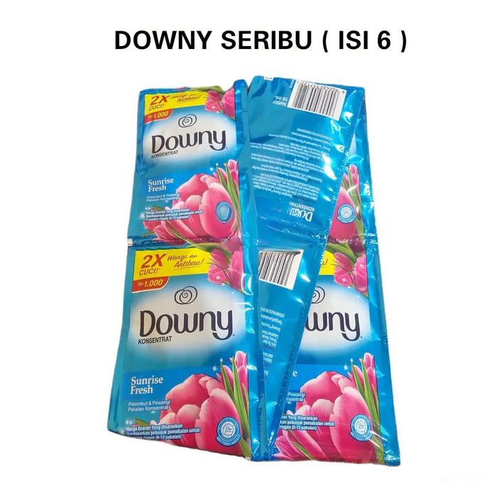 DOWNY SERIBU Pewangi & Pelembut Pakaian Wangi Parfum Mewah Softener 18ml (RENCENG) ISI 6 PROMO !!!!
