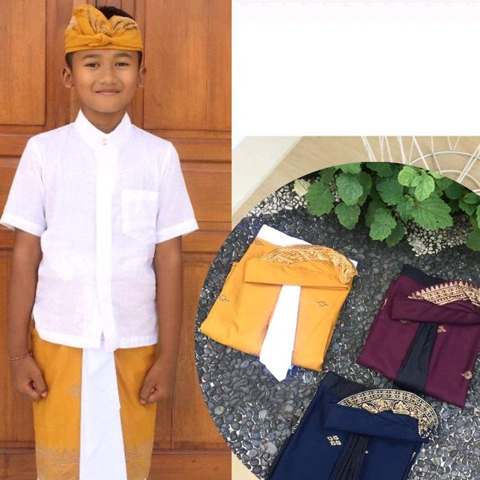 set kamen anak laki laki setengah jadi +udeng, utk kamisan, ibadah