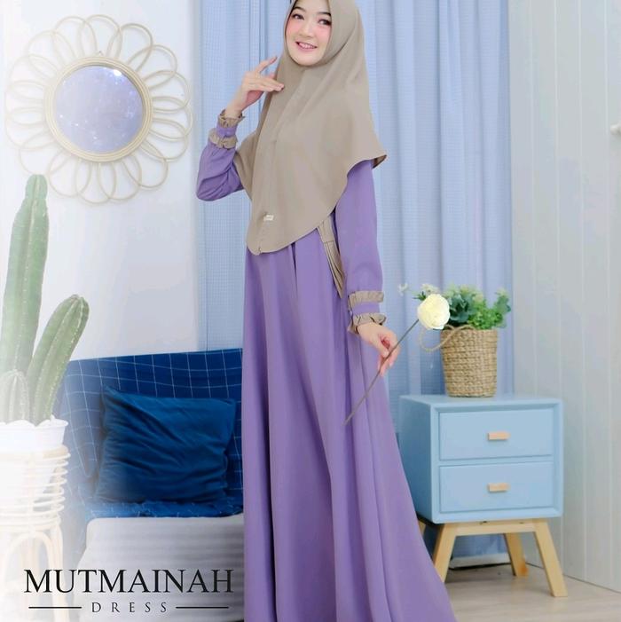 MUTMAINAH DRESS ZABBANIA SET KRUDUNG BISA COD