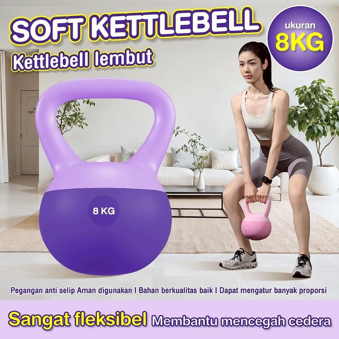 Better Sport Soft Kettlebell Dumbell Set Neoprene Kettlebell Lunak 2KG, 4KG, 5KG, 6KG, 8KG
