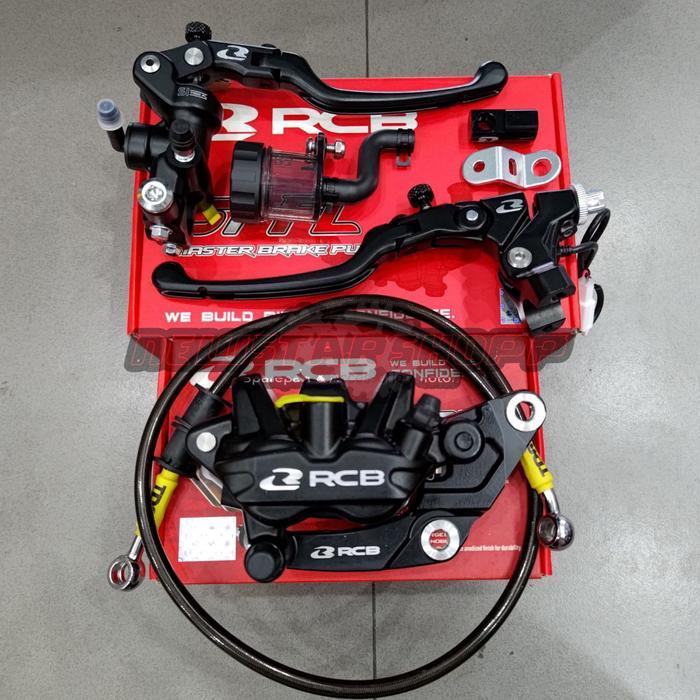 Paketan Pengereman Master Rem RCB S1 FL Facelift 14mm set kanan kiri + Kaliper RCB S27 series monobl