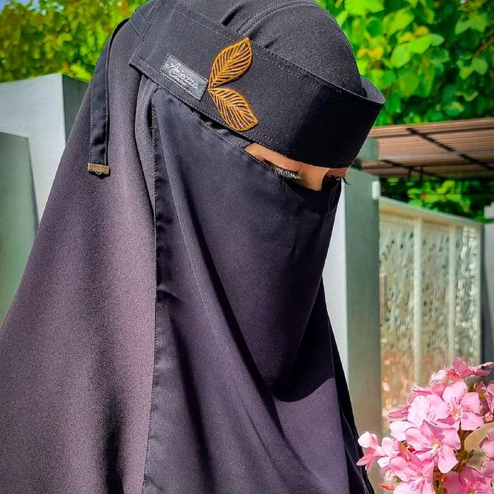 Niqob daun emas aniezza collection temboro cadar purdah hijab
