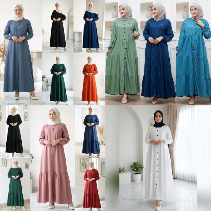 Gamis Twill Ori Polos Aneka Model  Slim Rempel dan Susun
