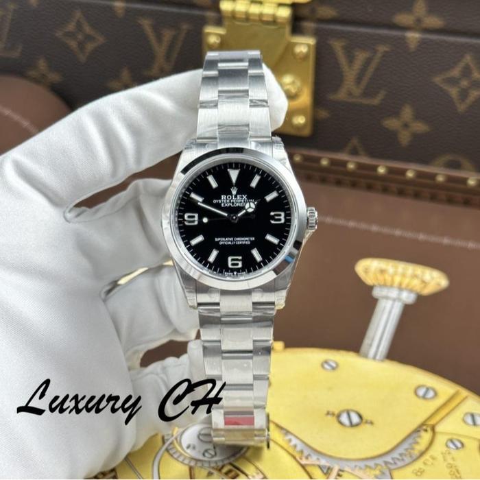 Swiss Explorer 124270 Watches Black Dial Oyster Strap 36mm