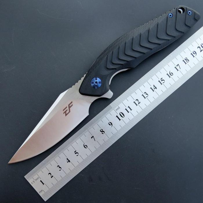 Eafengrow EF923 Folding Knife D2 Blade G10 Handle  JackKnife Camping