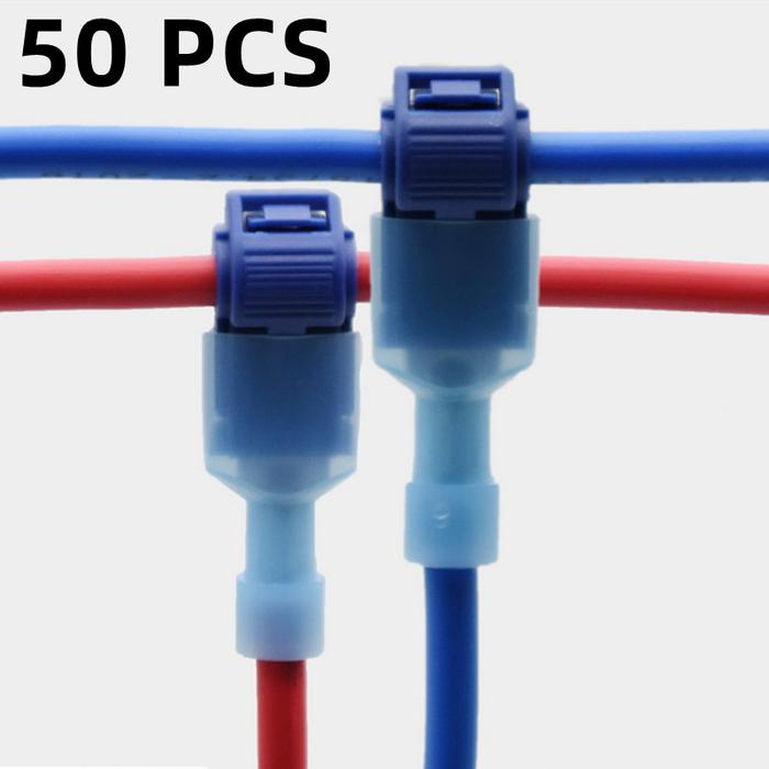 50 PCS,T-Shaped Crimp Terminal Blocks,Electrical Connector Connection
