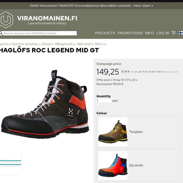 Haglofs Roc Legend Mid GT sepatu gunung outdoor gtx goretex vibram