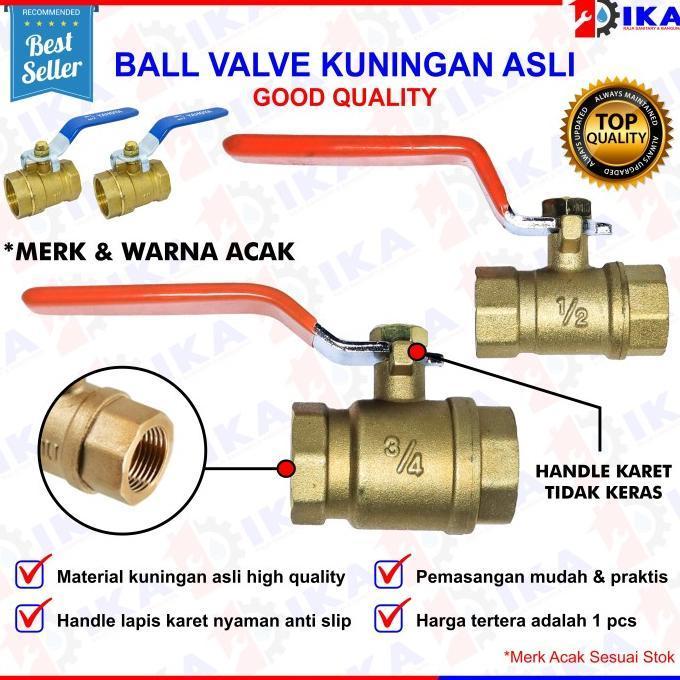 (Cooger) Stop Kran Besi Kuningan / Ball Valve Kuningan 1/2” 3/4" 1"