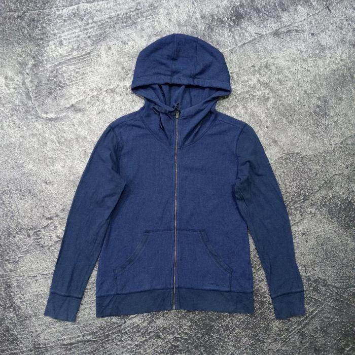 Jaket Hoodie Zipper pria CARHART navy murah size M