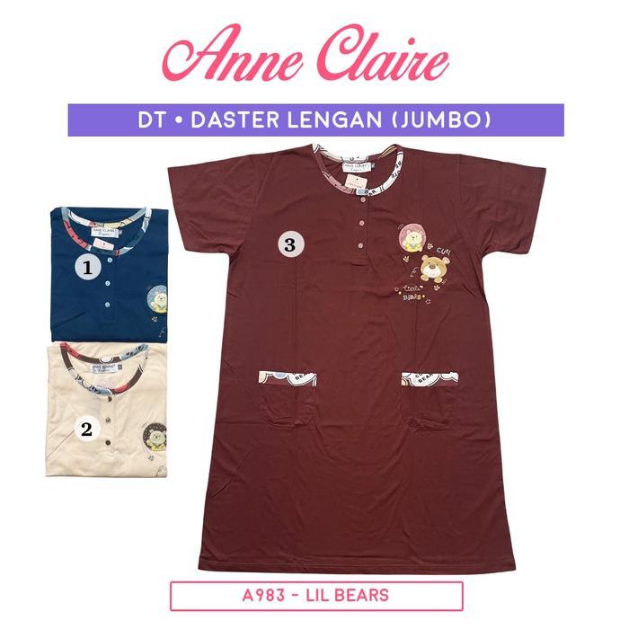 Anne Claire | Daster Dt Lengan Pendek Jumbo B Size Xl 2L Dewasa Babydoll Baju Tidur Wanita