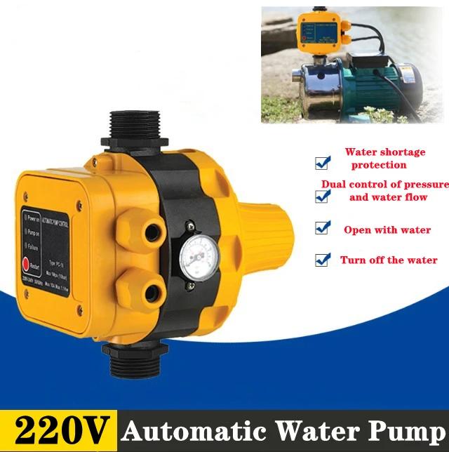 220V Intelligent Adjustable Pressure Water Pump Pressure Controller Water Pump Pressure Switch Autom