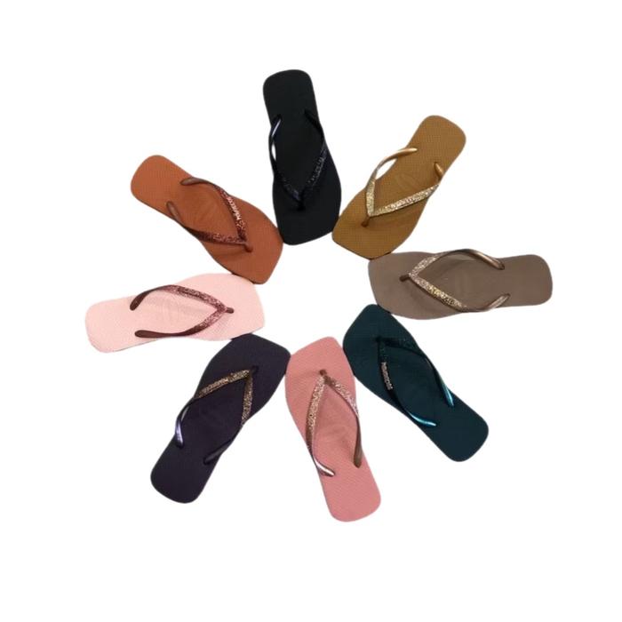Sandal Havaianas Slim Square Glitter - Sandal Wanita