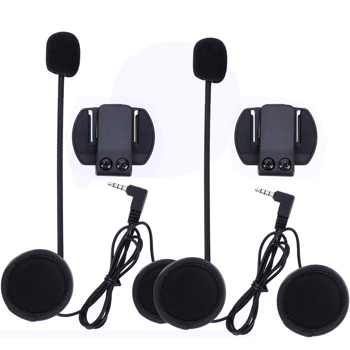 2 set Fodsports V6 V4 Intercom Accessories (Earphone & Clip Bracket