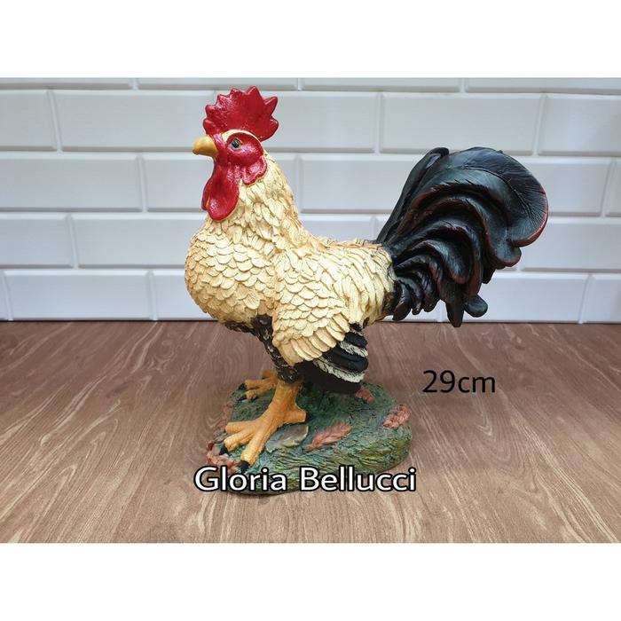 patung pajangan ayam kate jantan miniatur chicken