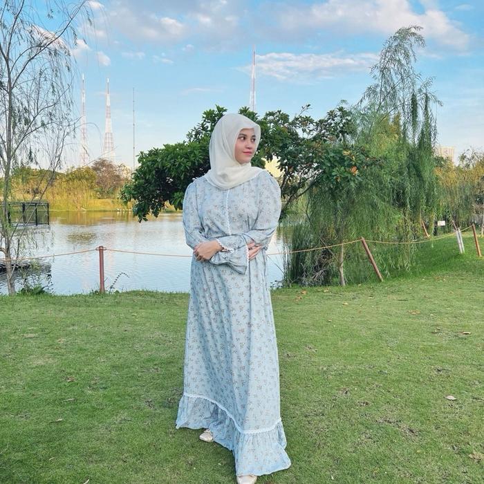 Aurora Dress Shabby Rayon Allsize Bigsize Blue