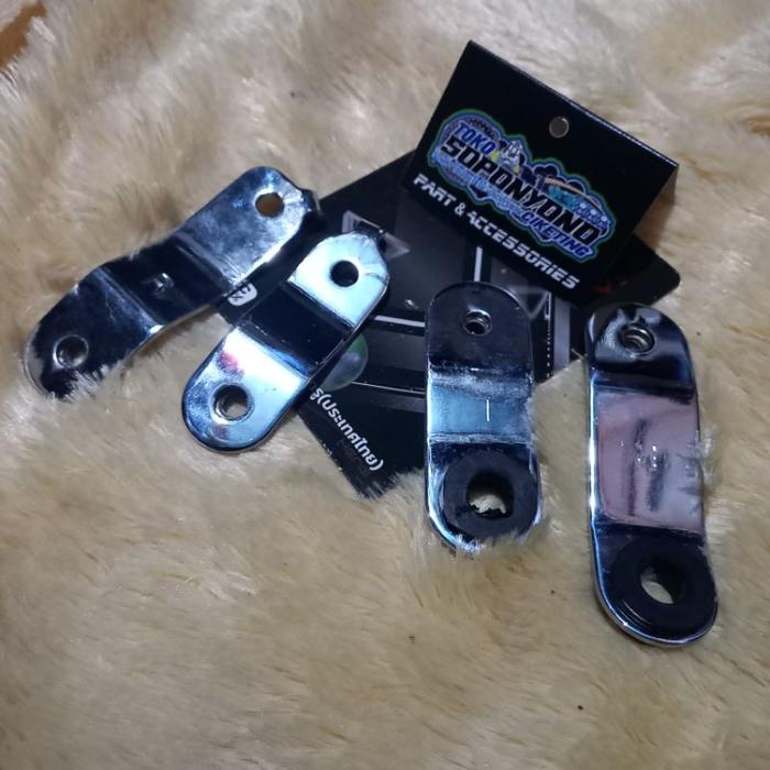 +✅𝗧𝗘𝗥𝗠𝗨𝗥𝗔𝗛 | BREKET PLAT SAYAP BAWAH CROME MODEL OLD BATMAN FOR WAVE125 SUPRA 125 BATMAN OLD