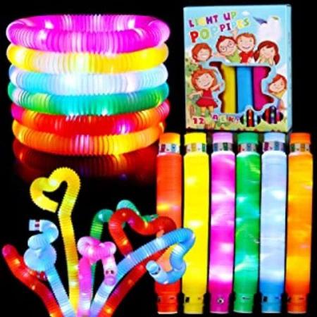 Mainan Anak Light Up Pop Pipes / Mainan anak Murah Lampu LED Harga 1 pc