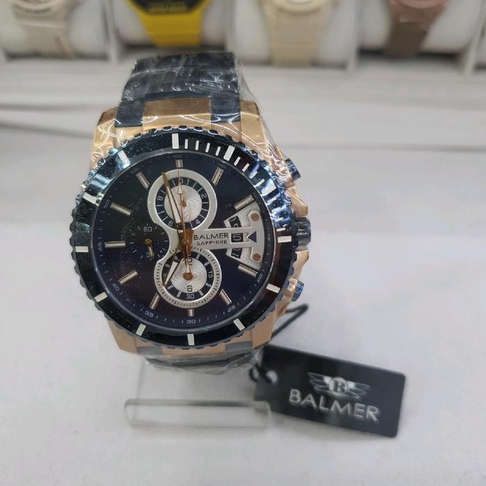 Jam tangan pria Balmer B 7980 Sapphire rantai original murah