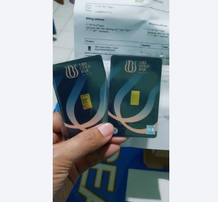 UBS Logam Mulia UBS 1 Gram Kemasan Baru Full Asuransi Original Bersertifikat Desain Elegan Harga Mur