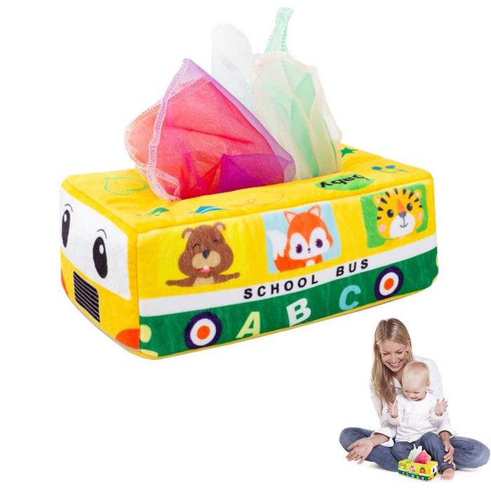 Sensory Toys Tissue Box Early Learning Newborn Montessori Toy