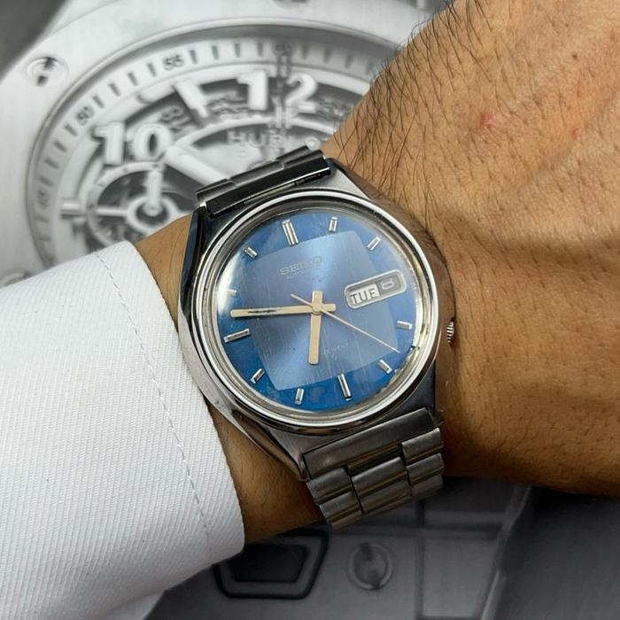 Seiko Automatic Vintage 21 Jewels Unique Blue Dial