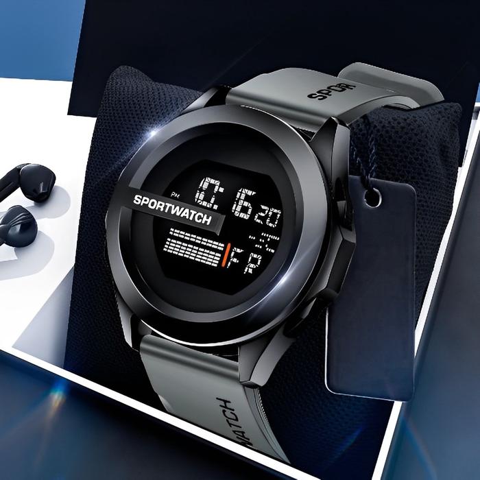 [TW] Jam Tangan Pria QS DRONE Bulat Strap rubber Digital Jam Tangan Sport JT-15