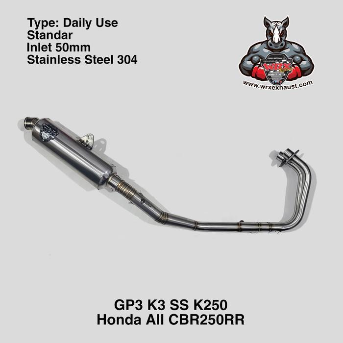 Knalpot Wrx Gp3 Ss K250 Cbr250Rr
