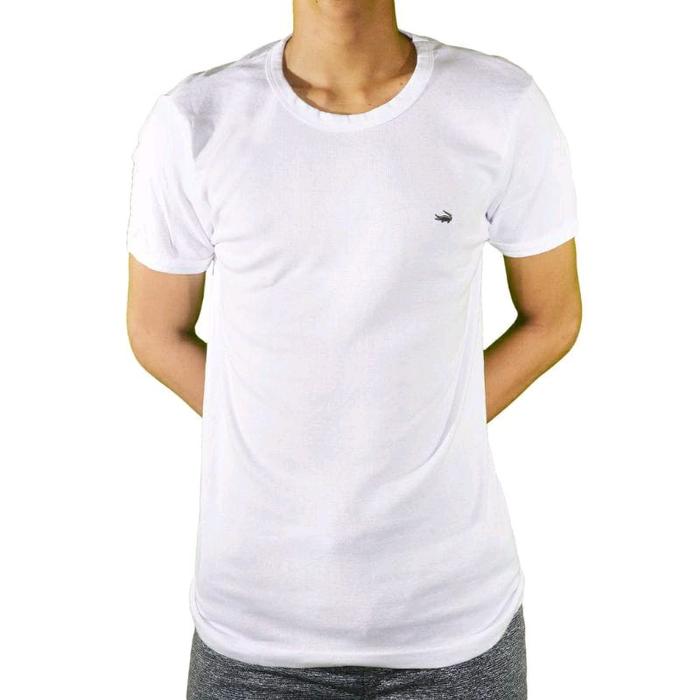 Kaos Dalam Crocodile Oblong Putih Polos Tshirt Kerah Bulat Atasan Pria Cowok Dewasa Katun Baju Tanga