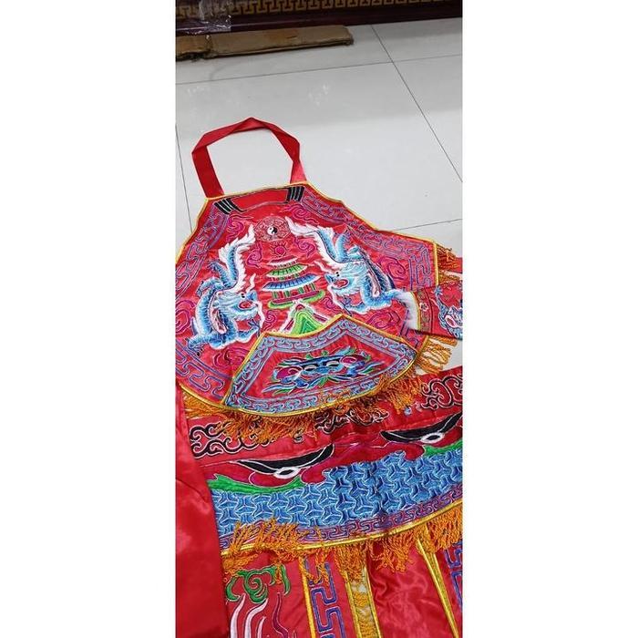 baju tatung taiwan warna merah naga biru