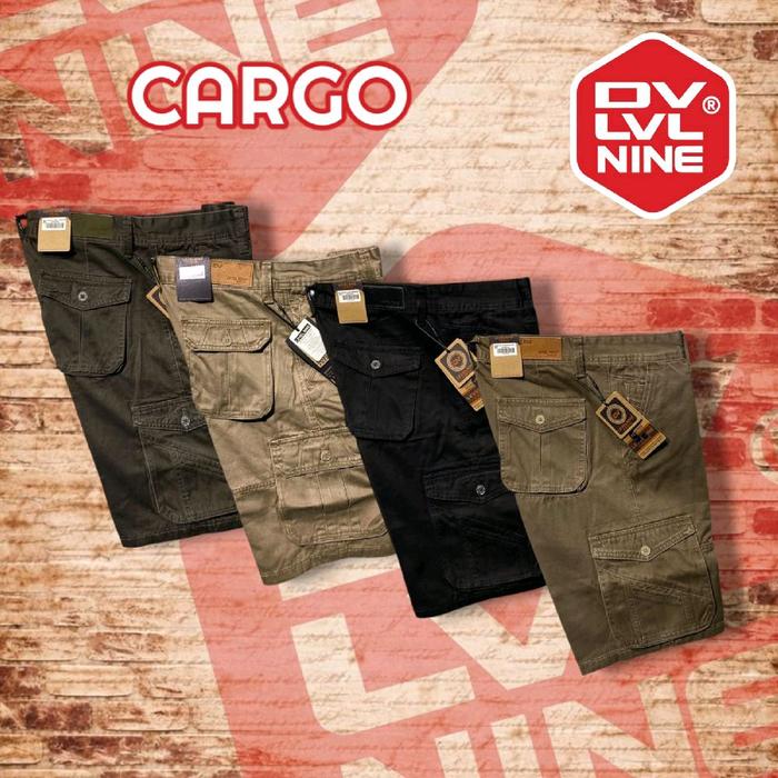 DV LVL NINE Celana Cargo Pendek DV LEVEL NINE ORIGINAL dengan Desain Praktis dan Nyaman untuk Aktivi