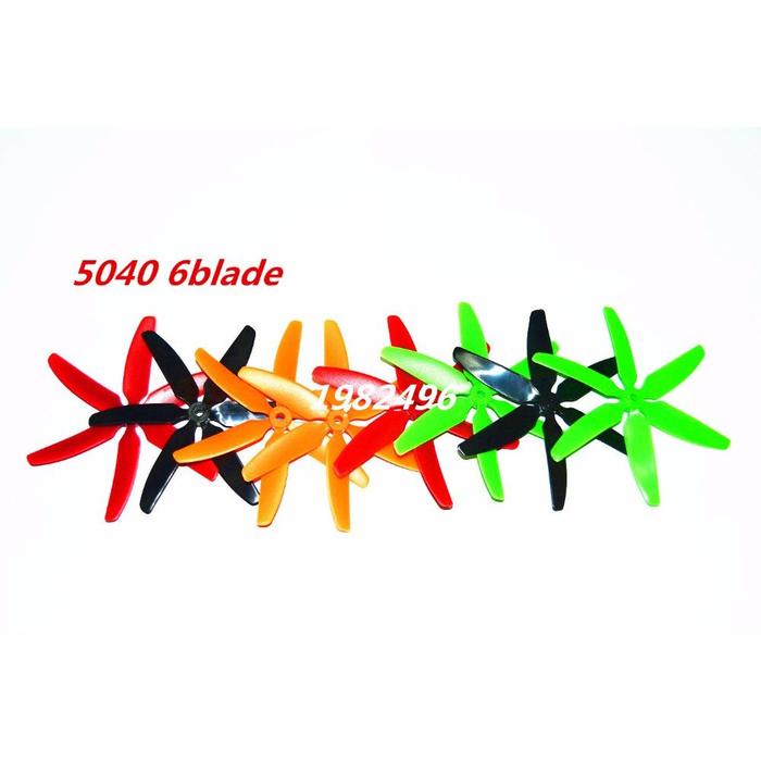 4Pair 5040 /5045 5x4" CW CCW 6-Leaf Propeller Props for DIY RC Racing