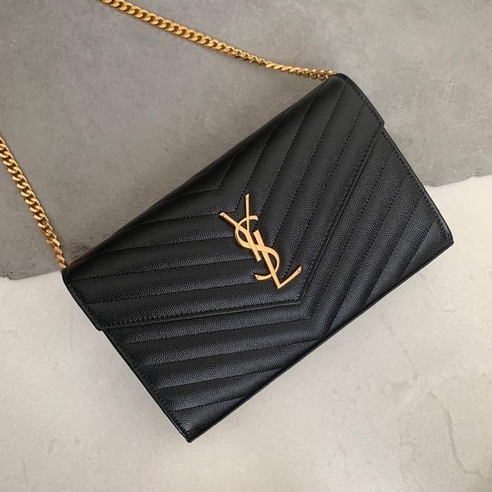 YSL MONOGRAM WOC 22CM IN BLACK GHW
