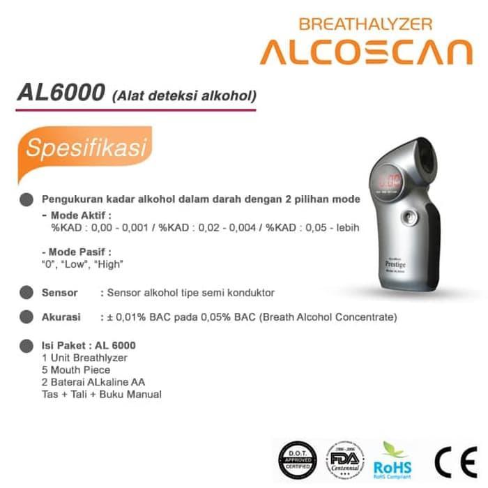 EKSLUSIF Alcoscan al -6000 Alcohol Detector Alat Tes Alkohol