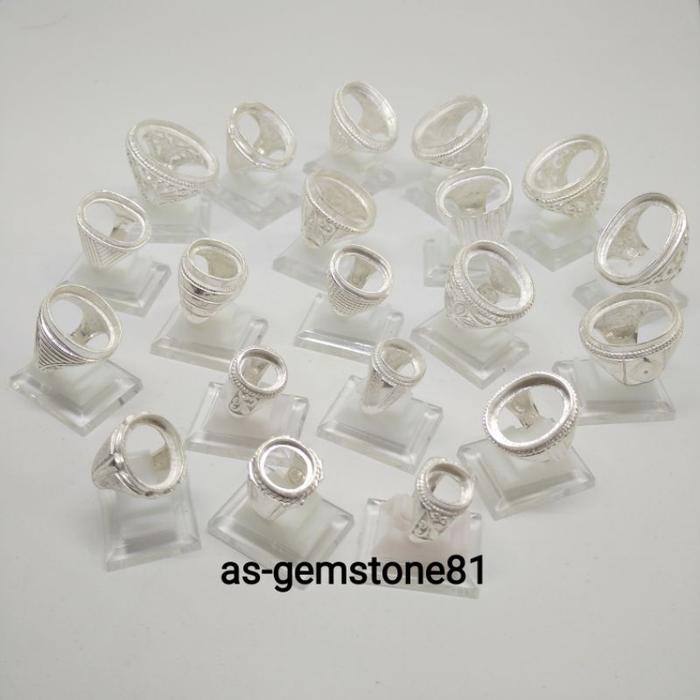 Emban Ring Cincin [alpaka] sepuh perak.