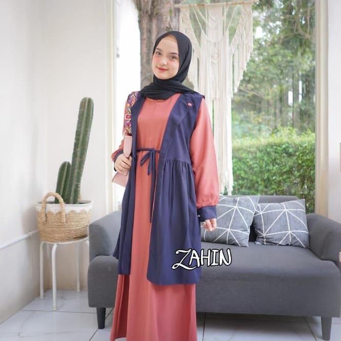 Zahin Gamis Dress Outer Alsha Muslimah Dewasa
