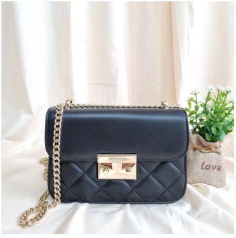 TAS PUSH-LOCK METALLIC SLING BAG Kulit Wanita Selempang