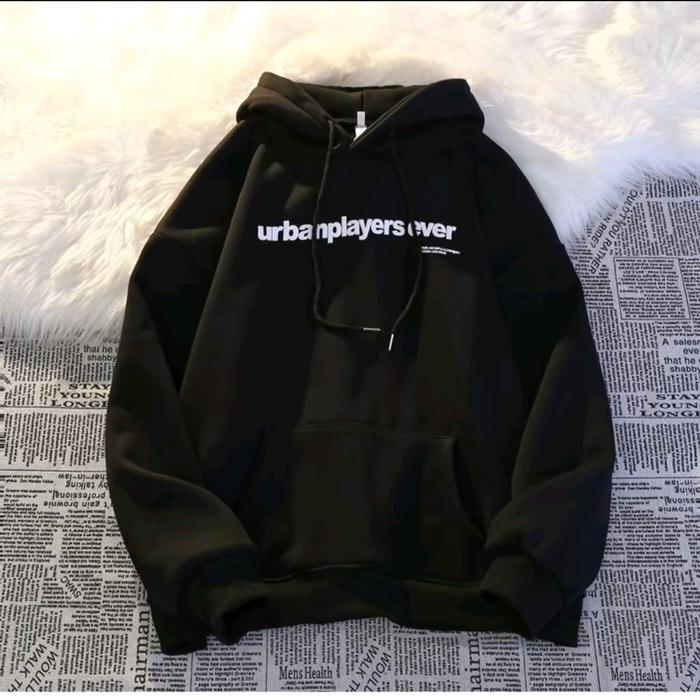 Hoodie Fleece URBAN Oversize Jumper Korean Style Unisex Cewek Cowok Jaket Fleece Tebal Pria Harajuku