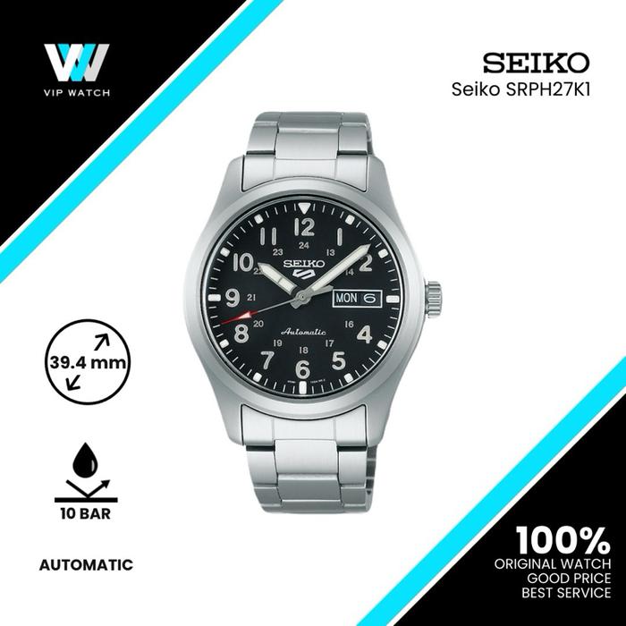 Seiko SRPH27K1 Automatic Militery Cal.4R36 Jam Tangan Pria