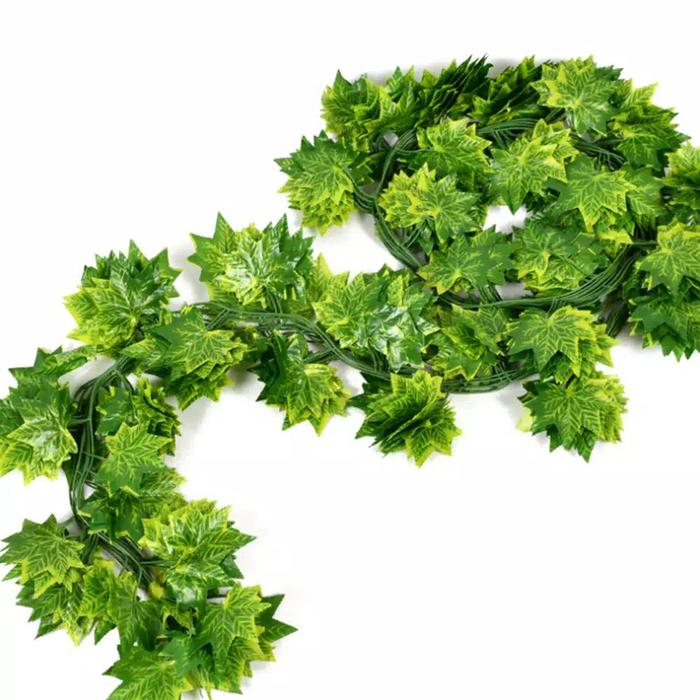 Daun Anggur Maple Hias Palsu Tanaman Rambat Plastik Maple Artificial Imitasi Dekorasi Kamar Rumah Ca
