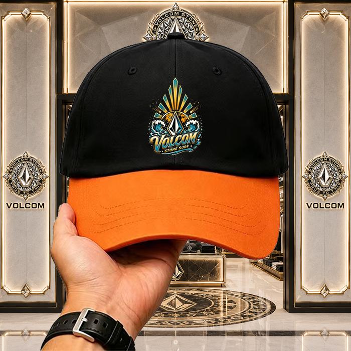 TOPI Snapback Volcom Full Hitam Original Import Cap Distro Keren Bisa Bayar Di Tempat COD TOPI Plane