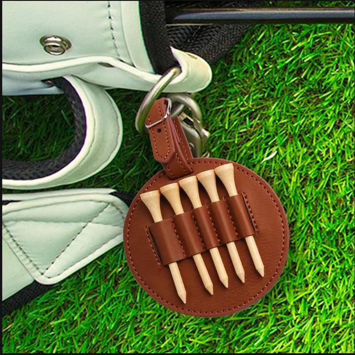 Terlaris, Golf Tee Holder Tee Carrier Case dengan 5 Buah Tee Kayu