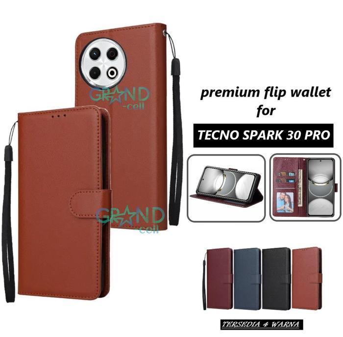 Case Hp For Tecno Spark 30 Pro Premium Flip Wallet Flip Case Magnet Casing Flip Cover Silikon Dompet